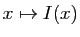 $ x\mapsto I(x)$
