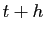 $ t+h$