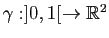 $ \gamma:]0,1[\to\mathbb{R}^2$