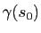 $ \gamma(s_0)$