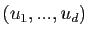 $ (u_1,...,u_d)$