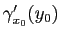 $ \gamma_{x_0}'(y_0)$