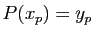 $ P(x_p)=y_p$