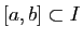 $ [a,b]\subset I$