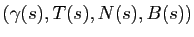 $ (\gamma(s),T(s),N(s),B(s))$