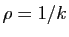 $ \rho=1/k$