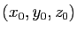 $ (x_0,y_0,z_0)$