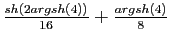 $ \frac{sh(2argsh(4))}{16} +\frac{argsh(4)}{8}$