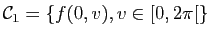 $ \mathcal{C}_1 = \{f(0,v), v\in [0,2\pi[\}$