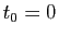 $ t_0=0$