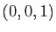 $ (0,0,1)$