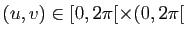 $ (u,v)\in [0,2\pi[\times (0,2\pi[$