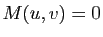 $ M(u,v)=0$
