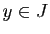 $ y\in J$