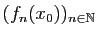 $ (f_n(x_0))_{n\in\mathbb{N}}$