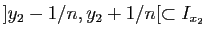 $ ]y_2-1/n,y_2+1/n[\subset I_{x_2}$