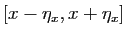 $ [x-\eta_x,
x+\eta_x]$