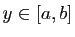 $ y\in [a,b]$