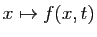 $ x\mapsto f(x,t)$
