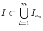 $\displaystyle I\subset \bigcup_{i=1}^m I_{x_i}$
