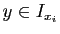 $ y\in I_{x_i}$