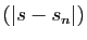$ (\vert s-s_n\vert)$