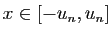 $ x\in [-u_n,u_n]$