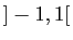 $ ]-1,1[$