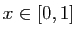 $ x\in[0,1]$