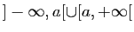 $ ]-\infty,a[\cup [a,+\infty[$
