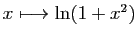 $ x\longmapsto \ln(1+x^2)$