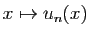 $ x\mapsto u_n(x)$