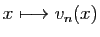 $ x\longmapsto v_n(x)$