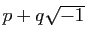 $ p+q\sqrt{-1}$