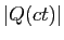 $\displaystyle \vert Q(ct)\vert$
