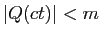 $ \vert Q(ct)\vert<m$