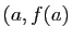 $ (a,f(a)$