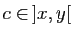 $ c\in ]x,y[$
