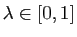 $ \lambda\in[0,1]$