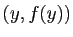 $ (y,f(y))$