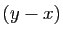 $ (y-x)$