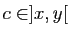 $ c\in ]x,y[$