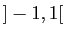 $ ]-1,1[ $