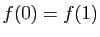 $ f(0)=f(1)$