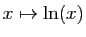 $ x\mapsto \ln(x)$