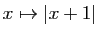$ x\mapsto \vert x+1\vert$