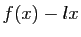 $ f(x)-lx$