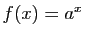 $ f(x)=a^x$