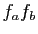 $ f_af_b$