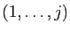$ (1,\ldots,j)$
